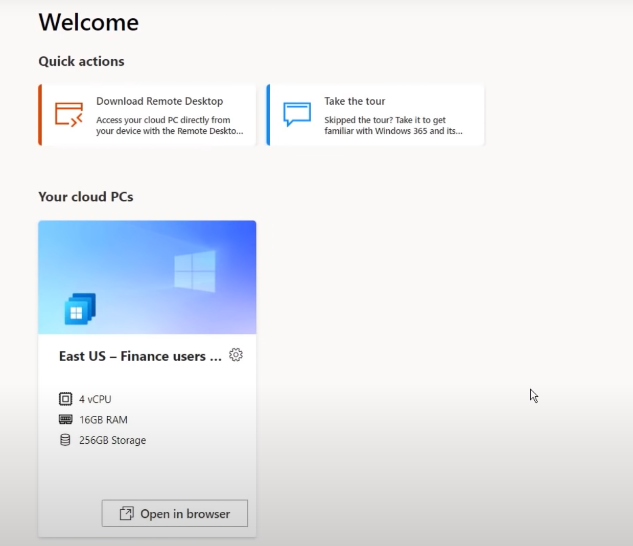 An Introduction to Windows 365 4 windows 365 welcome screen