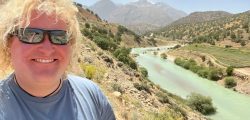 Hugh by the Karun River in the Zagros Mountains, Iran